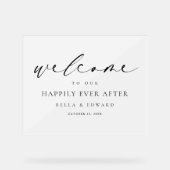 Welkom Elegant Wedding Acryl Bord (Voorkant)