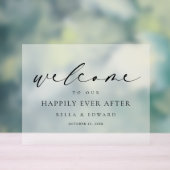 Welkom Elegant Wedding Acryl Bord (Neutraal)