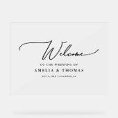 Welkom Elegant Wedding Acryl Bord (Voorkant)