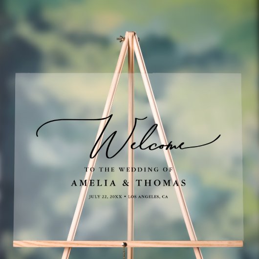 Welkom Elegant Wedding Acryl Bord (Neutraal)