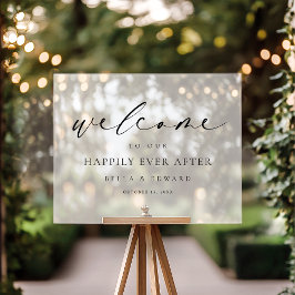 Welkom Elegant Wedding Acryl Bord