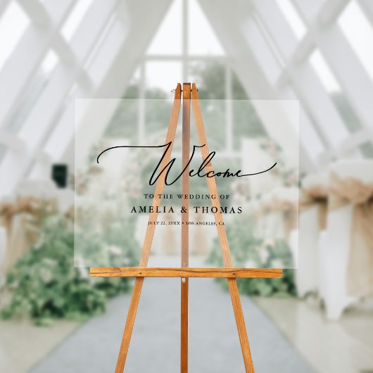 Welkom Elegant Wedding Acryl Bord