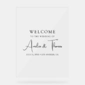 Welkom Elegant Wedding Acryl Bord (Voorkant)