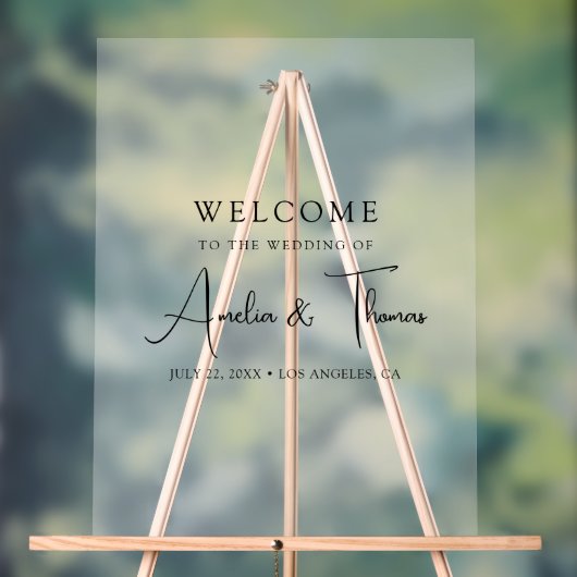 Welkom Elegant Wedding Acryl Bord (Neutraal)