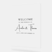 Welkom Elegant Wedding Acryl Bord (Hoek)