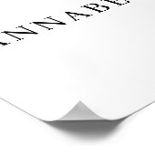 Welkom elegante eenvoudige, minimalistische bruilo poster (Hoek)