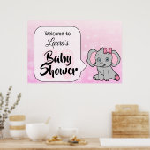 Welkom Elephant Thleing Baby shower Banner Poster (Keuken)