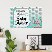 Welkom Elephant Thleing Baby shower Banner Poster (Thuiskantoor)