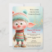 Welkom Elf Feest | Aankomst Viering Noordpool Kaart (Voorkant)
