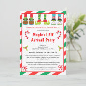 Welkom Elf Feest | Aankomst Viering Noordpool Kaart (Staand voorkant)