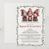 Welkom Elf Feest | Aankomst Viering Noordpool Kaart (Voorkant / Achterkant)