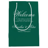 Welkom Emerald Green Wedding Medium Cadeauzakje (Voorkant)