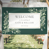 Welkom Emerald Greenery Foliage Wedding Spandoek