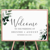 Welkom Emerald Greenery Wedding Poster