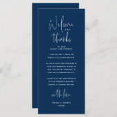 Welkom en Bedankt, Plaatsinstelling Dank u kaart (Voorkant / Achterkant)