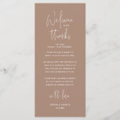 Welkom en Bedankt, Plaatsinstelling Dank u kaart (Voorkant)