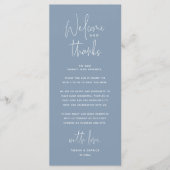 Welkom en Bedankt, Plaatsinstelling Dank u kaart (Voorkant)