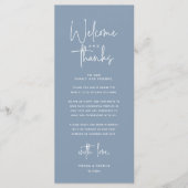 Welkom en Bedankt, Plaatsinstelling Dank u kaart (Voorkant)