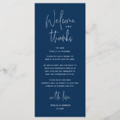 Welkom en Bedankt, Plaatsinstelling Dank u kaart (Voorkant)