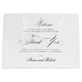 Welkom en dank u Trouwzakken Groot Cadeauzakje (Voorkant)