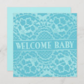 Welkom en Lace New Baby Notice Aankondiging (Voorkant / Achterkant)