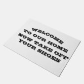 *WELKOM EN NEEM UW SHOES UIT* FUNNY DOORMAT DEURMAT (Schuin)