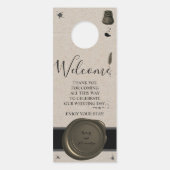 Welkom en niet vervormen Pen & Inkwell Deurhanger (Voorkant)