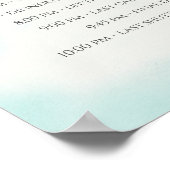 Welkom en tijdlijnteken voor Starfish Beach Wedden Poster (Hoek)