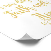 Welkom en Uitdagingsdag met hoop en geloof Poster (Hoek)