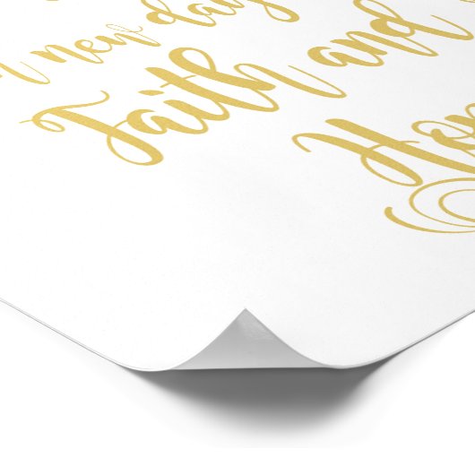 Welkom en Uitdagingsdag met hoop en geloof Poster (Hoek)