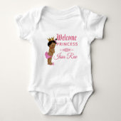Welkom etnische prinses|PINK|Koninklijke Aankomst Romper (Voorkant)