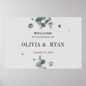 Welkom Eucalyptus Branch Wedding Poster (Voorkant)