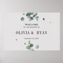 Welkom Eucalyptus Branch Wedding Poster