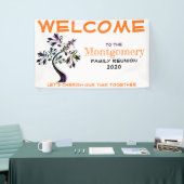 Welkom Familie reünie Gepersonaliseerde kleurrijke Spandoek (Beurs)
