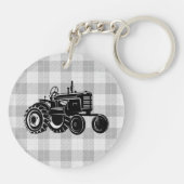 Welkom Familienaam Boerderij Tractor White Play Ro Sleutelhanger (Achterkant)