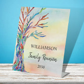 Welkom familiereünie reclamebord met voetstuk