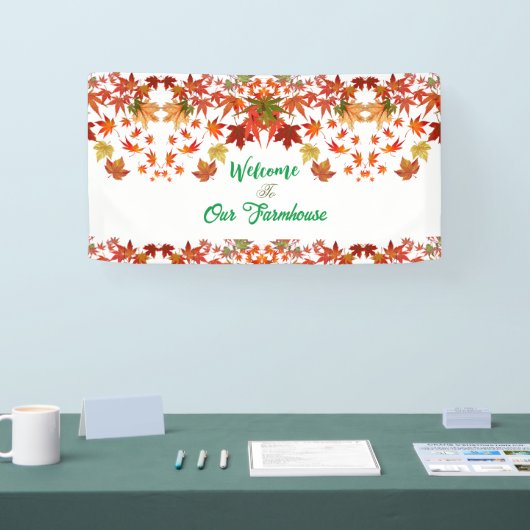 Welkom Farmhouse Colors Maple Leaf herfst Spandoek (Beurs)