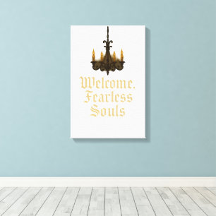 Welkom Fearless Souls Gothische Kroonluchter Muurk Canvas Afdruk