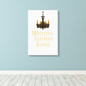 Welkom Fearless Souls Gotische kroonluchter muurku Canvas Afdruk (Insitu (Houten vloer))
