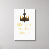 Welkom Fearless Souls Gotische kroonluchter muurku Canvas Afdruk (Voorkant)