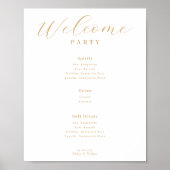 Welkom Feest Drink Menu Poster (Voorkant)