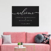 Welkom Feest Eenvoudige Trouw Moderne zwart Canvas Afdruk (Insitu (Woonkamer))