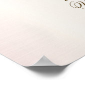 Welkom Feest Waterverf Boho Roze Bloemen Elegant Poster (Hoek)