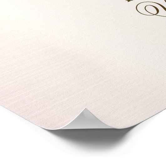 Welkom Feest Waterverf Boho Roze Bloemen Elegant Poster (Hoek)