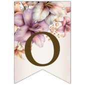 Welkom Feest Waterverf Boho Roze Bloemen Elegant Vlaggetjes (Tweede vlag)