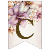 Welkom Feest Waterverf Boho Roze Bloemen Elegant Vlaggetjes (Eerste vlag)