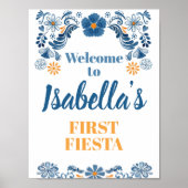 Welkom Fiesta Floral Poster (Voorkant)