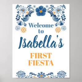 Welkom Fiesta Floral Poster