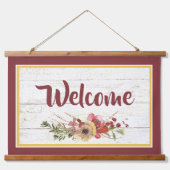 Welkom floral hangend wandkleed (Voorkant)