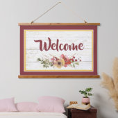 Welkom floral hangend wandkleed (Slaapkamer)